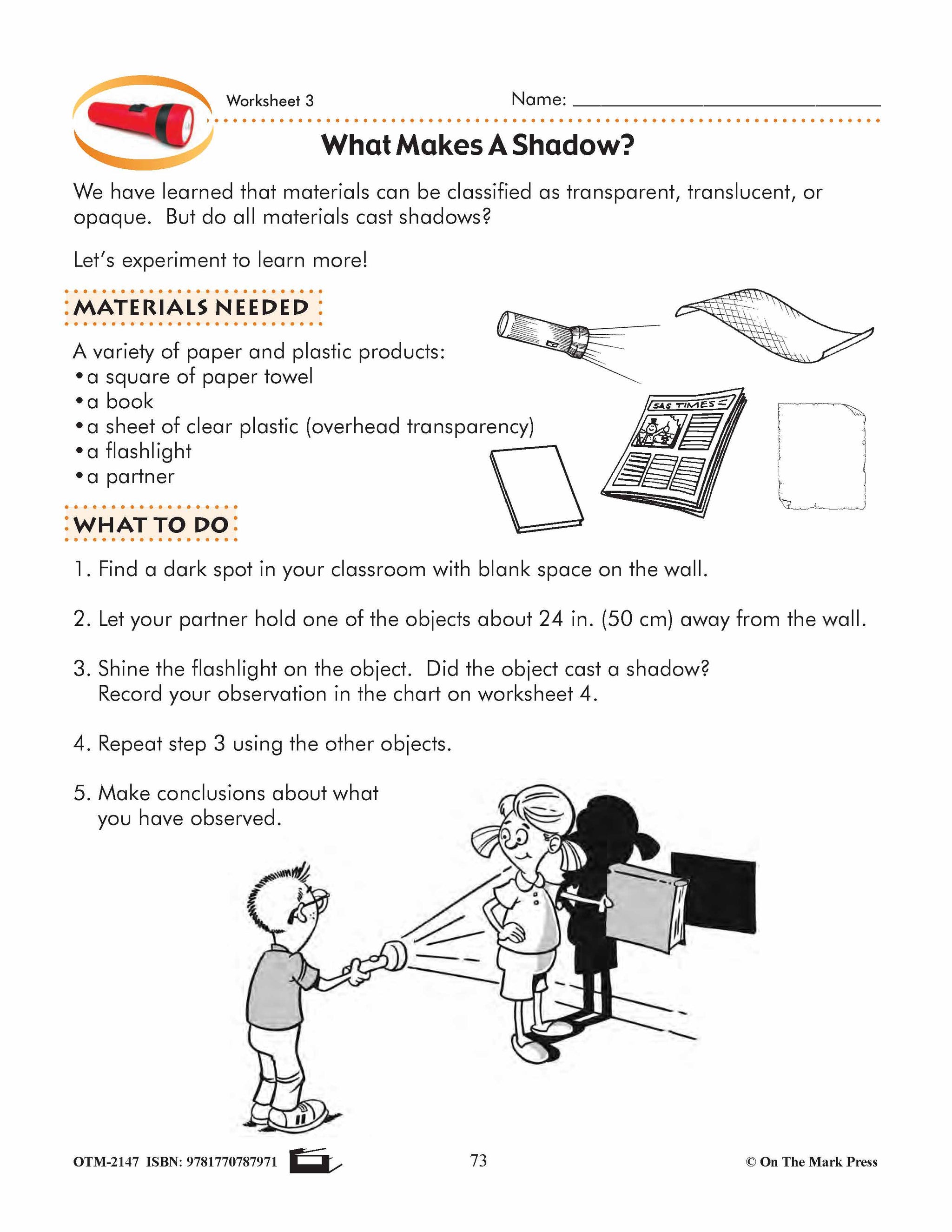 Casting Shadows Lesson Plan Grade 4