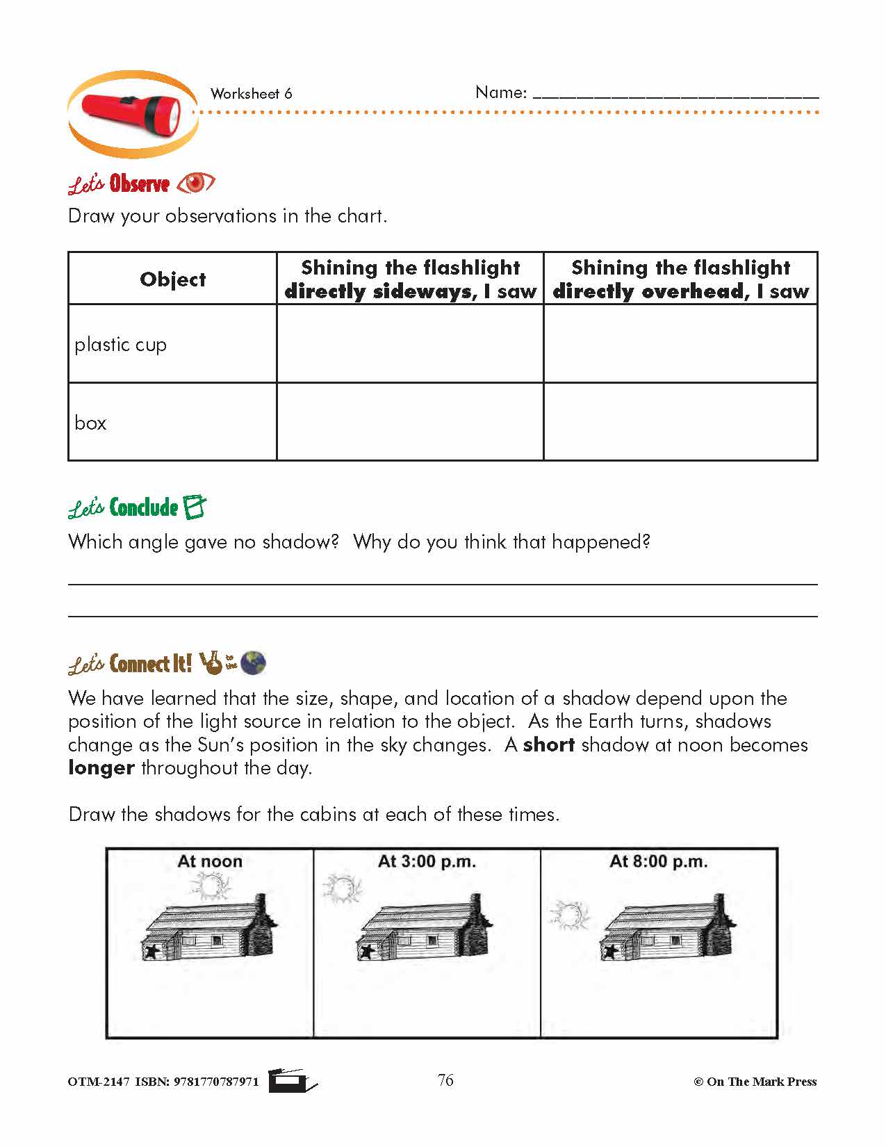 Casting Shadows Lesson Plan Grade 4