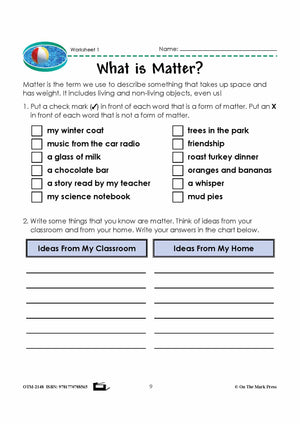 Properties of Matter Grade 5 Lesson with Experiments