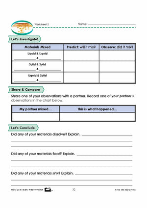 Mixing and Separating Grade 5 Lesson with Experiments