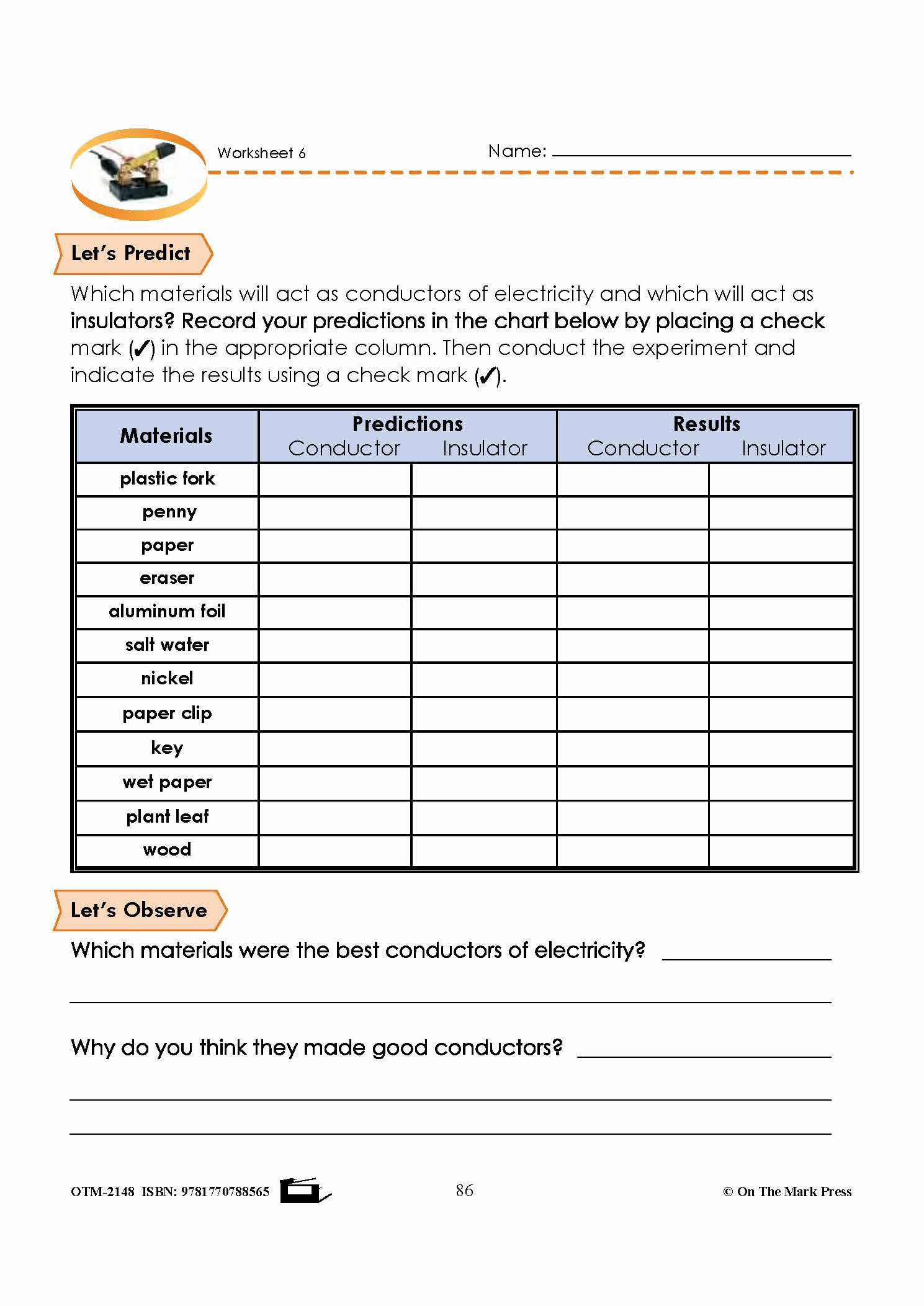 Electricity Grade 5 Lesson with Experiments