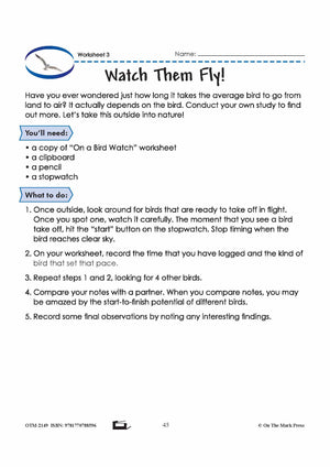 Birds in Flight Grade 6 Lesson with Experiments