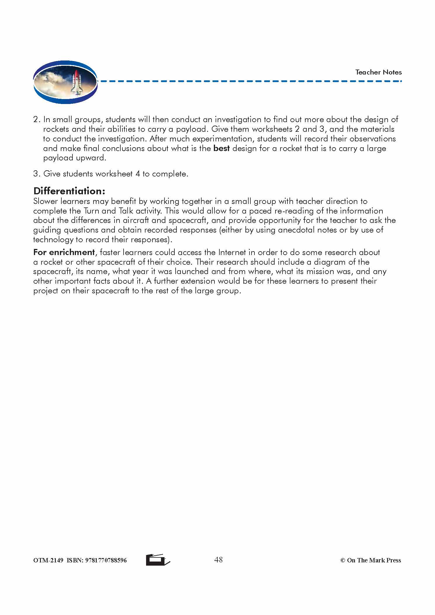 Aircraft vs. Spacecraft Grade 6 Lesson with Experiments