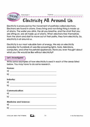 Electrical Usage Grade 6 Lesson with Experiments