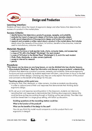 Design and Production Grade 7 Lesson with Experiments