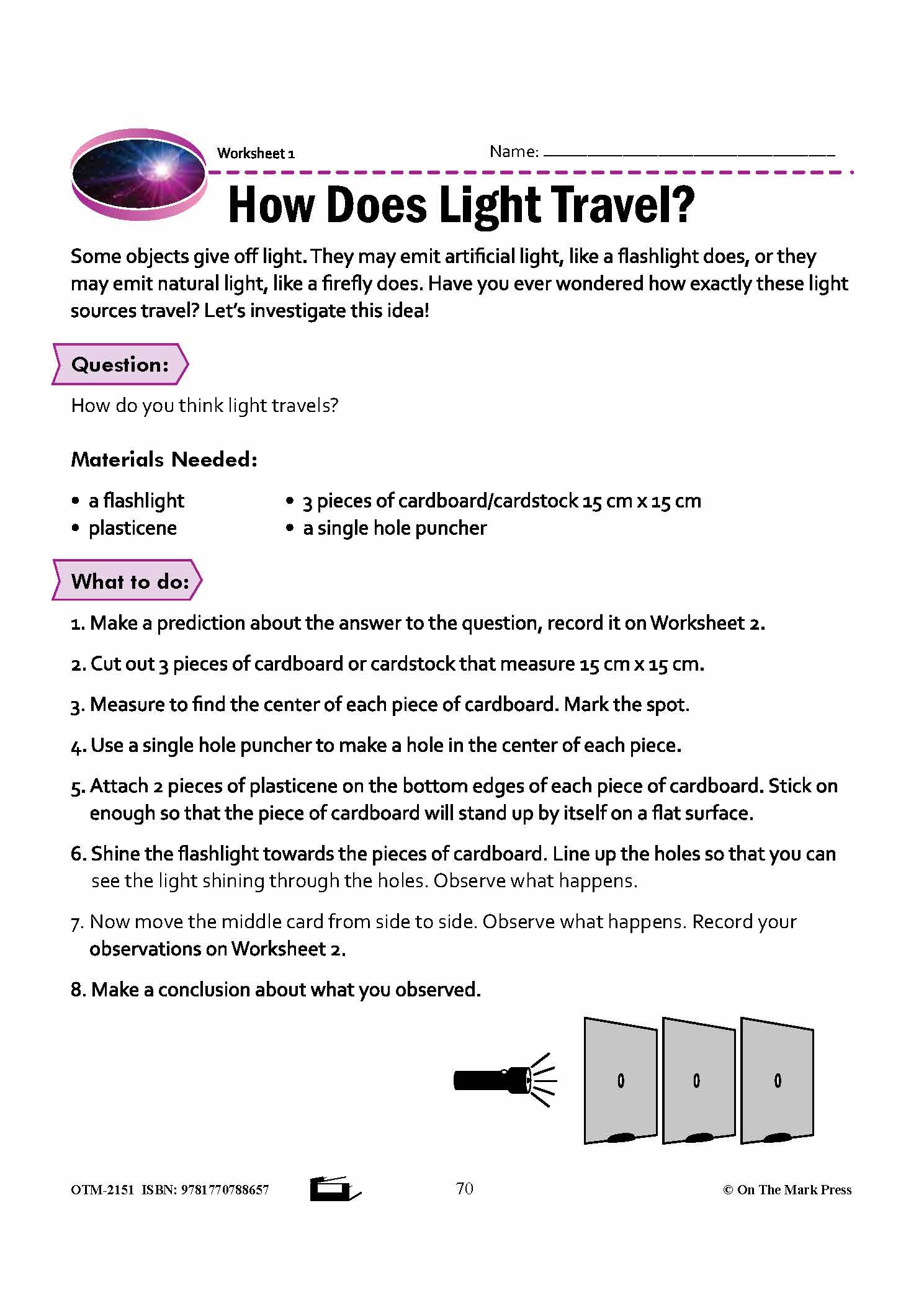 Behavior of Light Grade 8 Lesson with Experiments