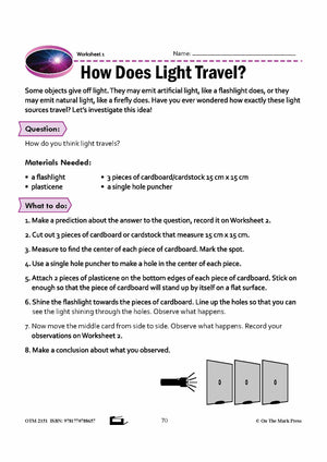 Behavior of Light Grade 8 Lesson with Experiments