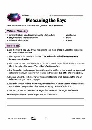 Behavior of Light Grade 8 Lesson with Experiments
