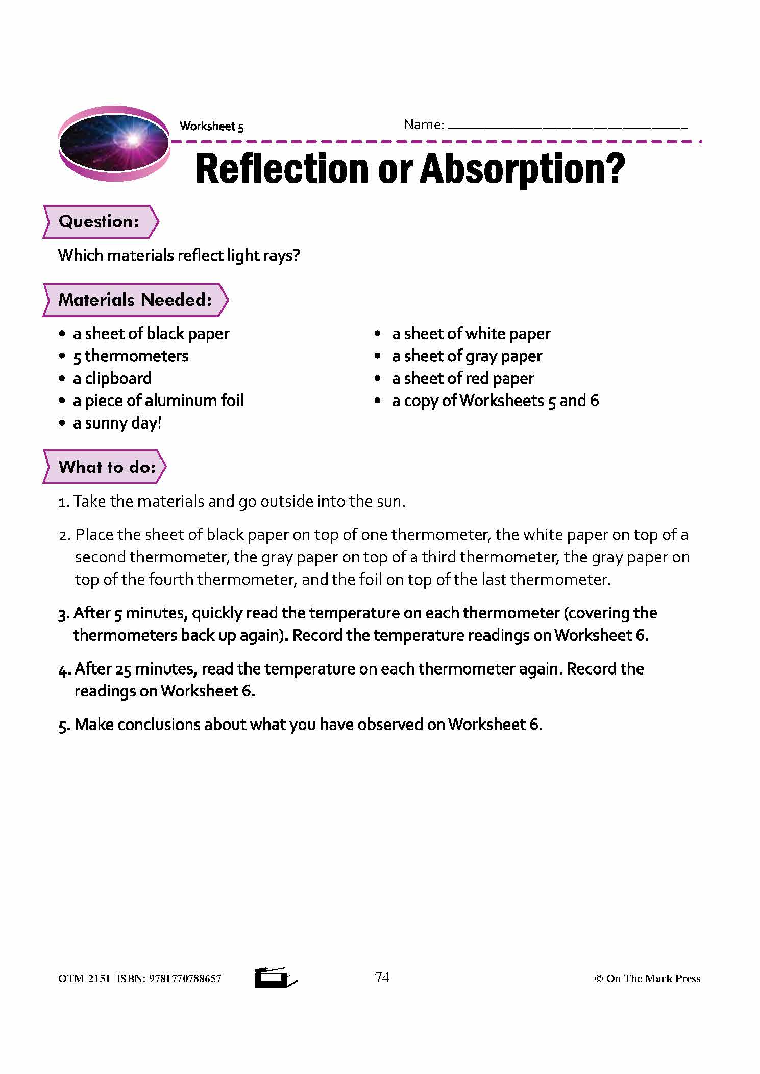Behavior of Light Grade 8 Lesson with Experiments