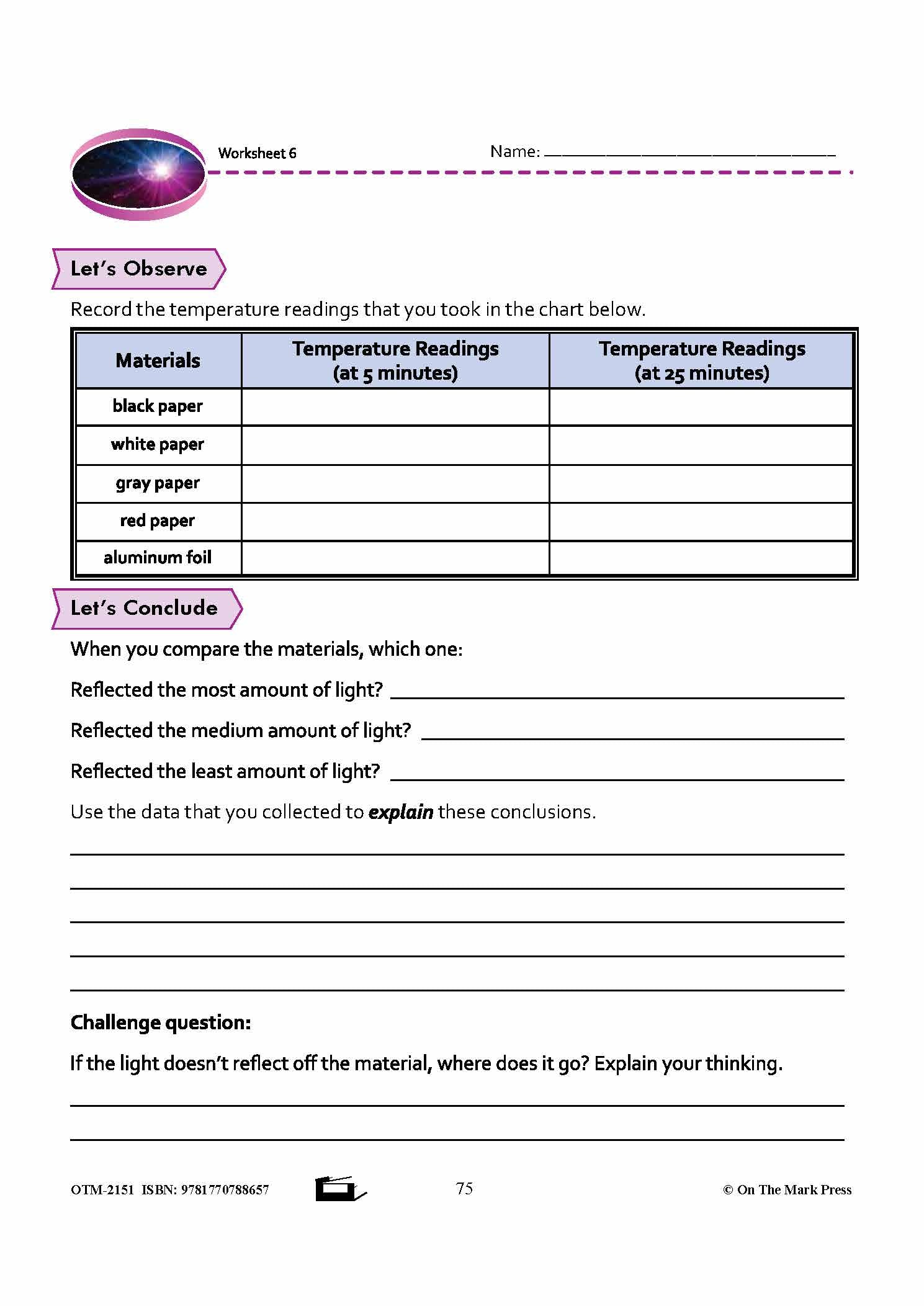 Behavior of Light Grade 8 Lesson with Experiments