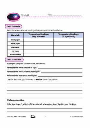 Behavior of Light Grade 8 Lesson with Experiments