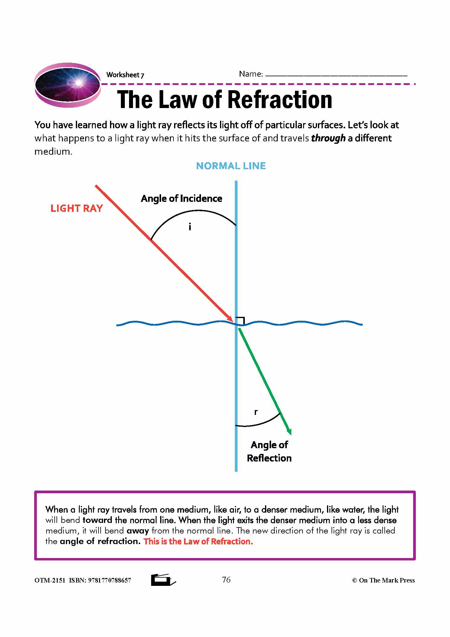 Behavior of Light Grade 8 Lesson with Experiments