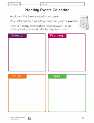 A Year at a Glance Lesson Plan and Student Worksheets Grade 1