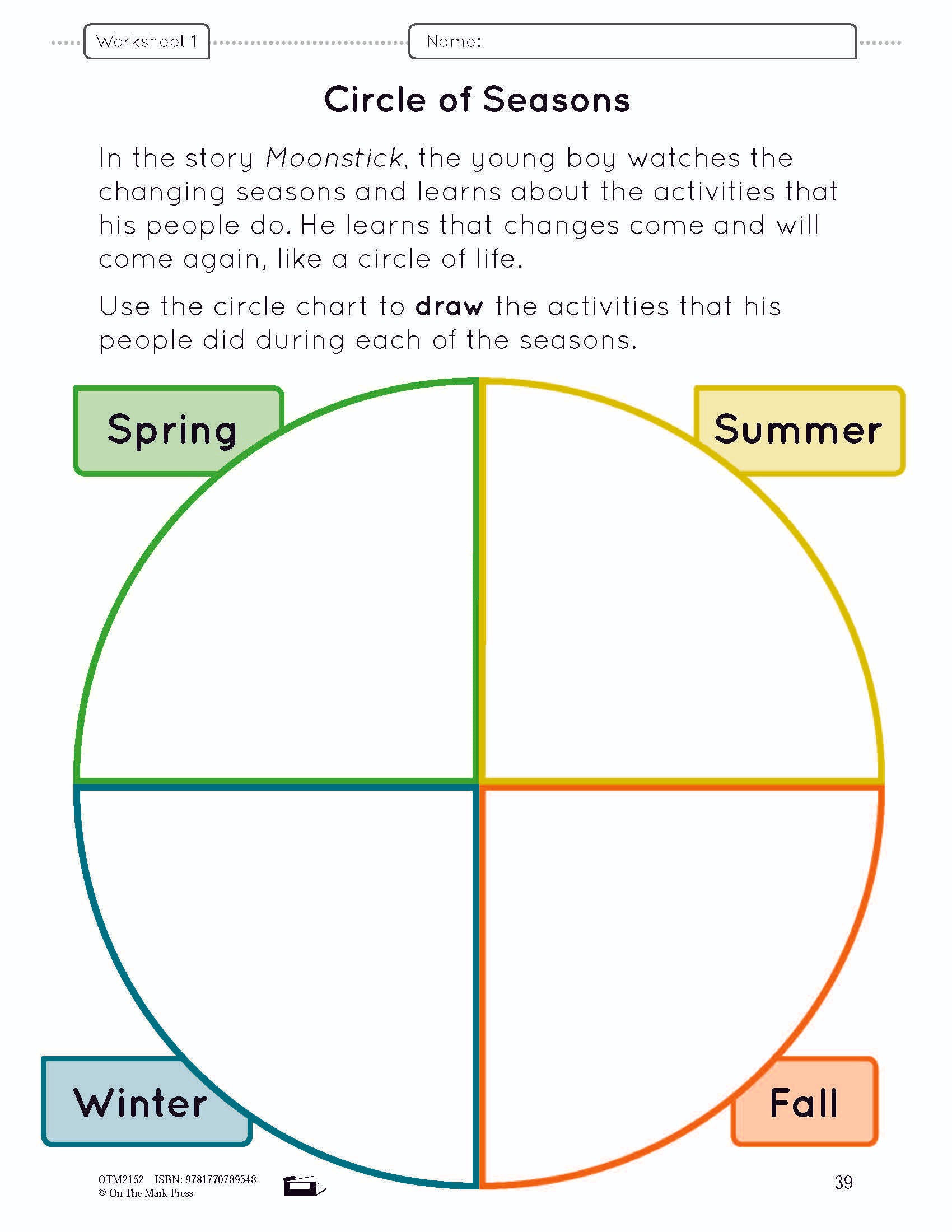 Aboriginal Activities Throughout Seasonal Changes Lesson Plan Grade 1