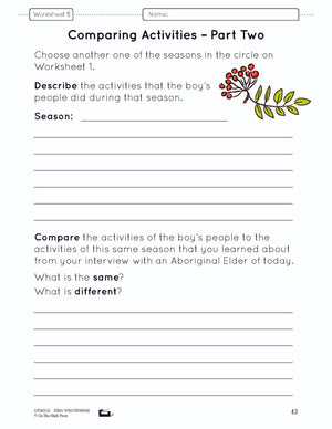 Aboriginal Activities Throughout Seasonal Changes Lesson Plan Grade 1