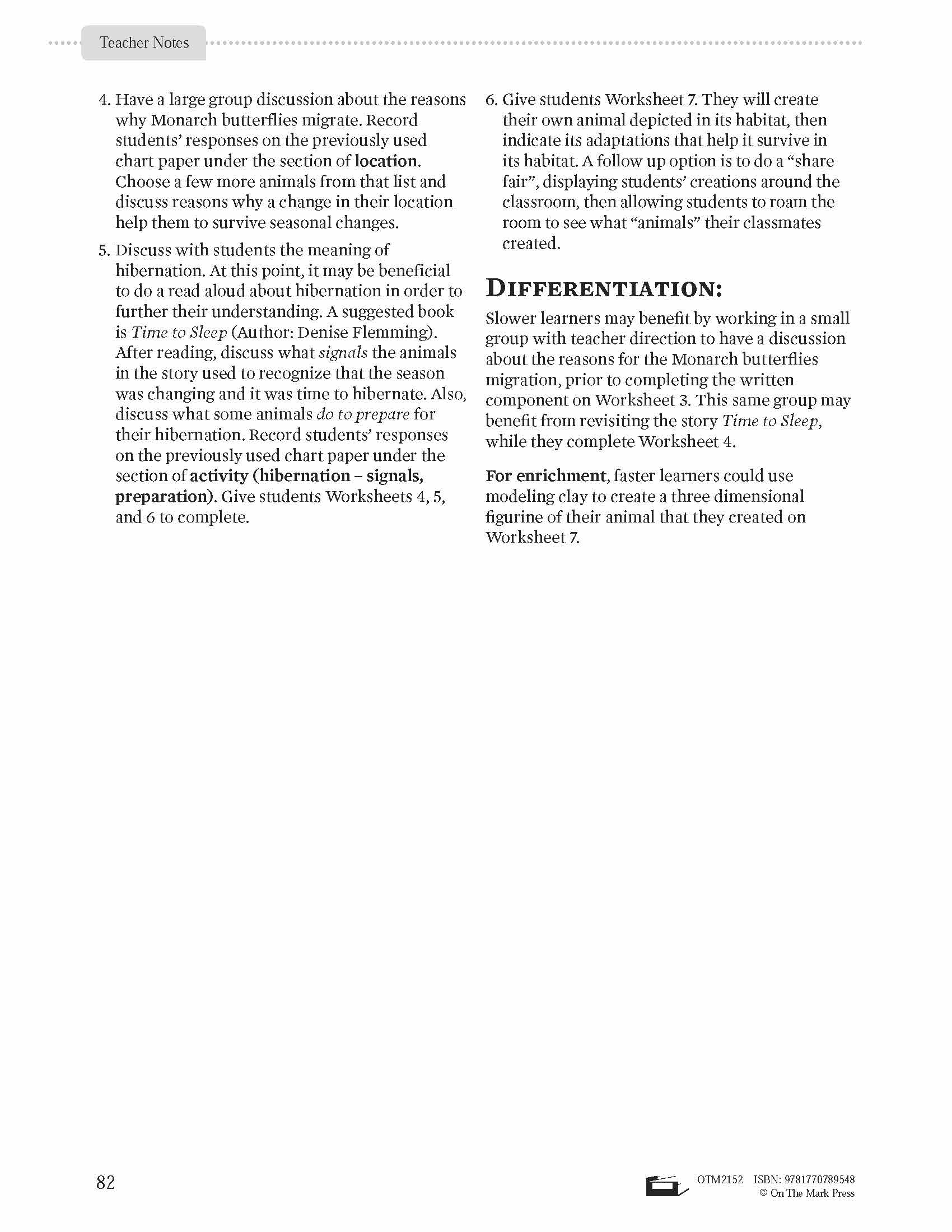 Animal Adaptations Lesson Plan Grade 1