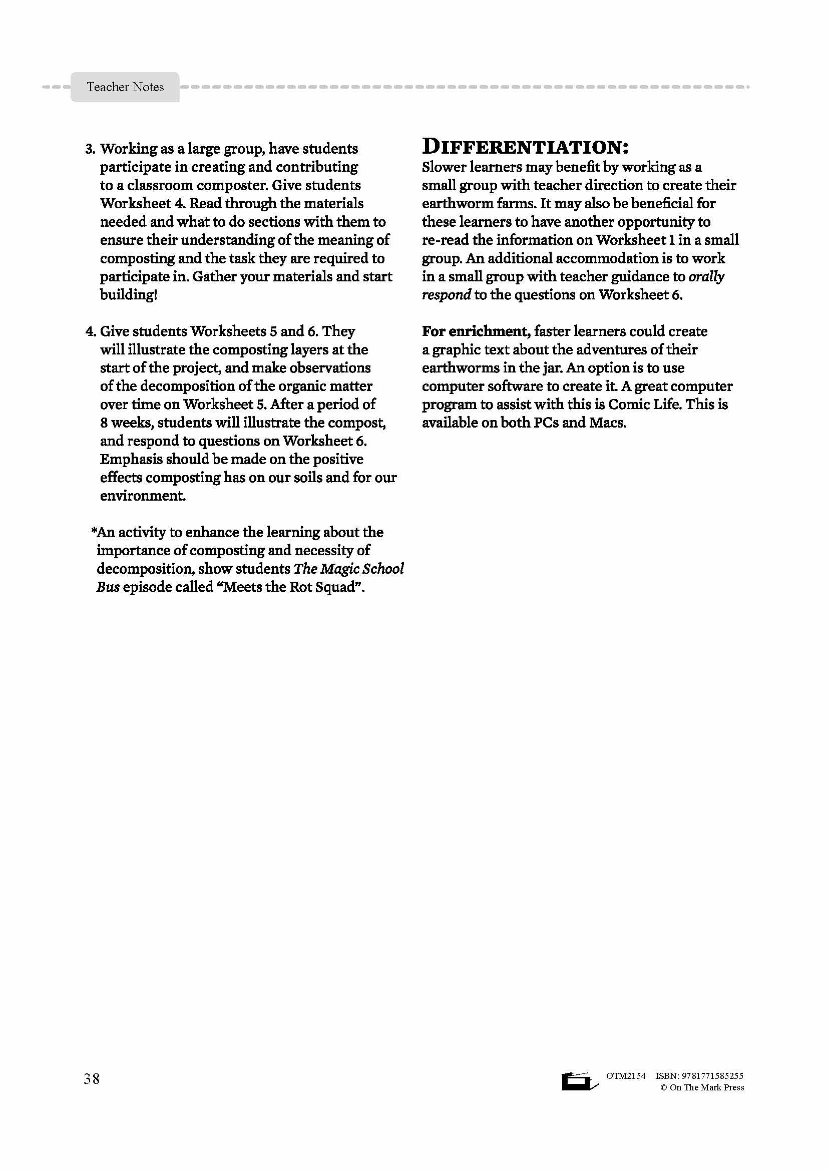 At Work in the Soil Lesson Plan Grade 3