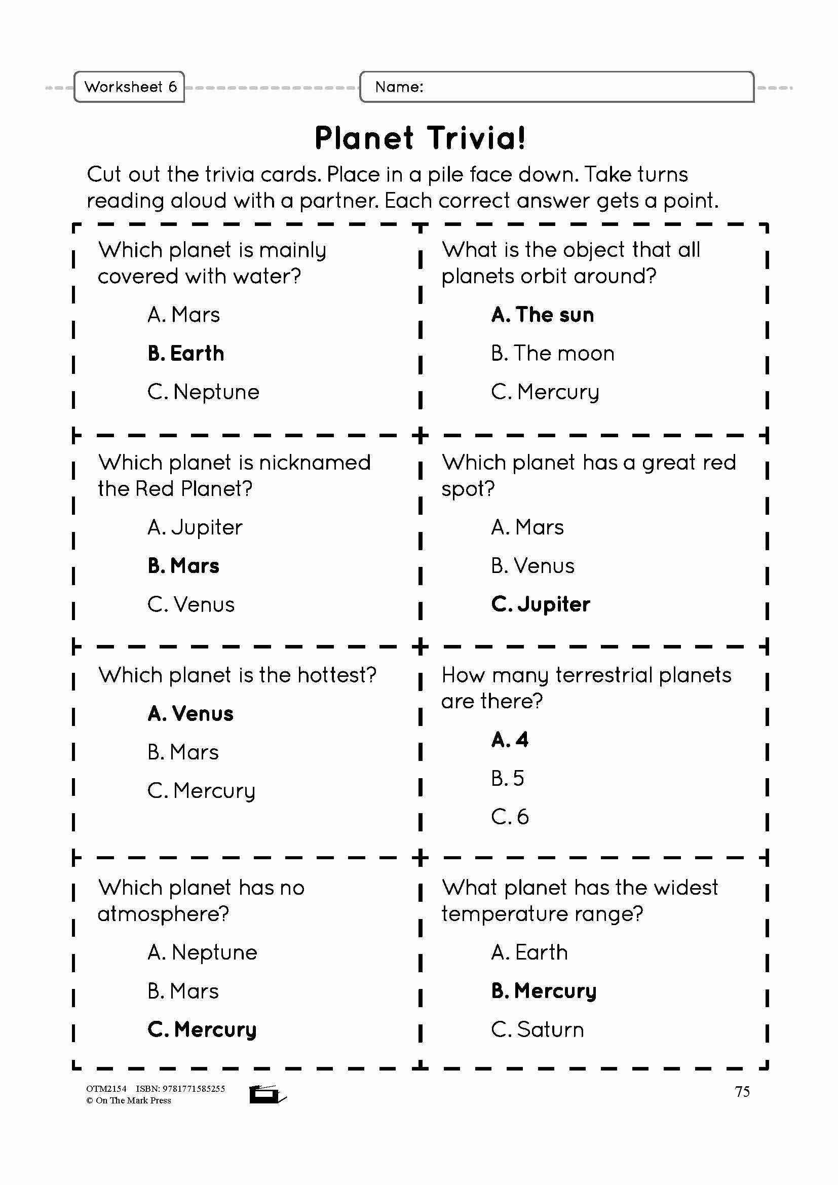 Our Solar System Lesson Plan Grade 3