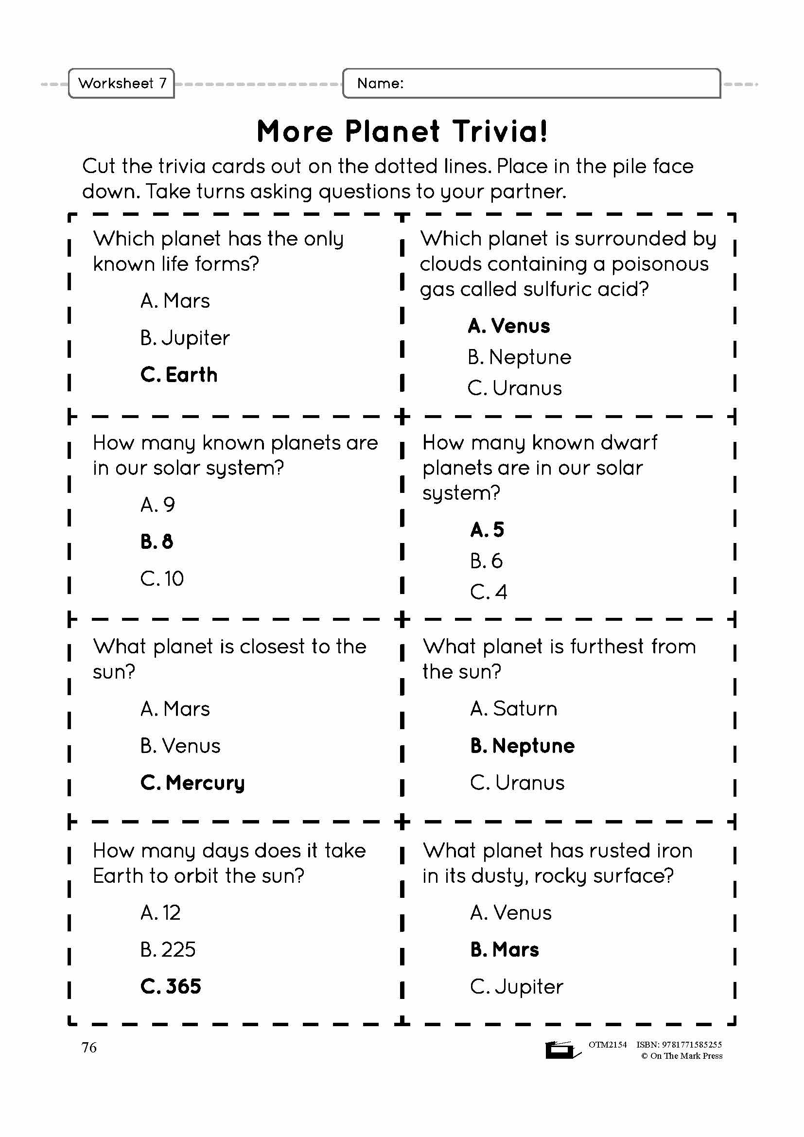 Our Solar System Lesson Plan Grade 3