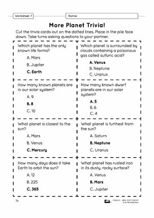 Our Solar System Lesson Plan Grade 3
