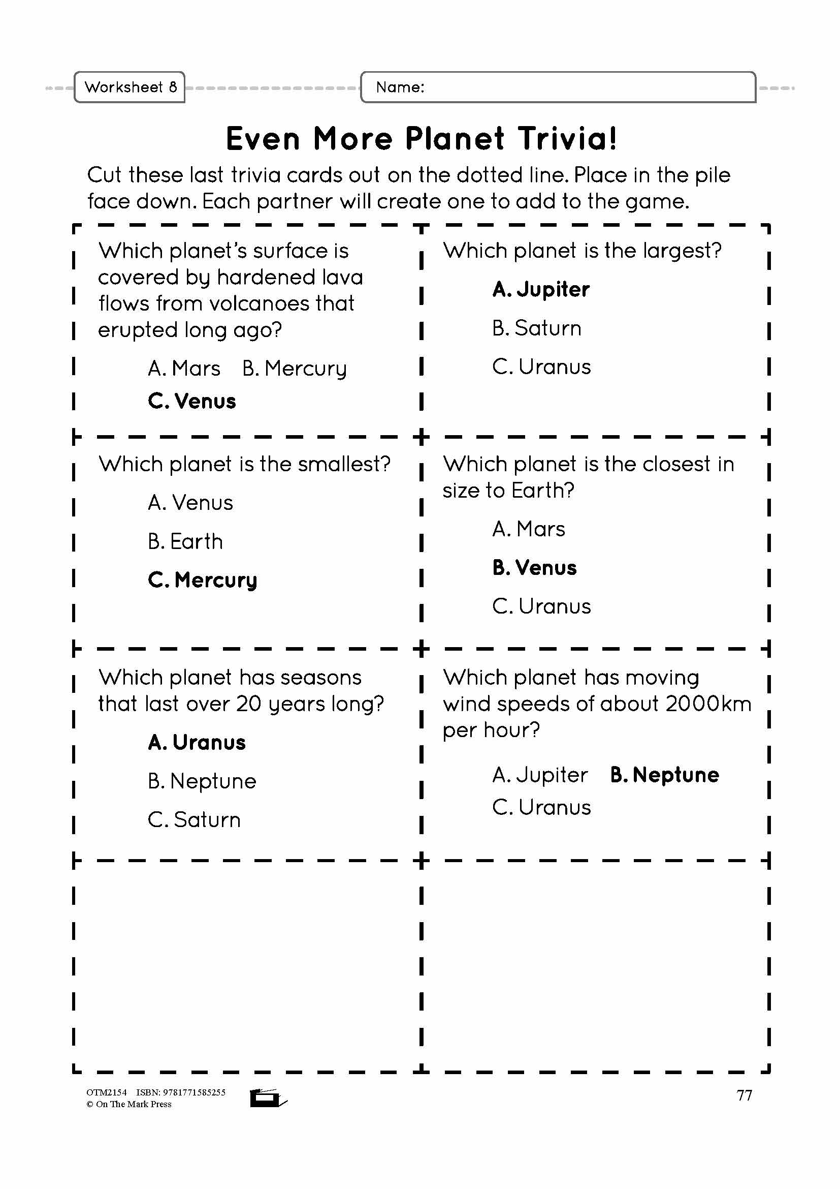 Our Solar System Lesson Plan Grade 3