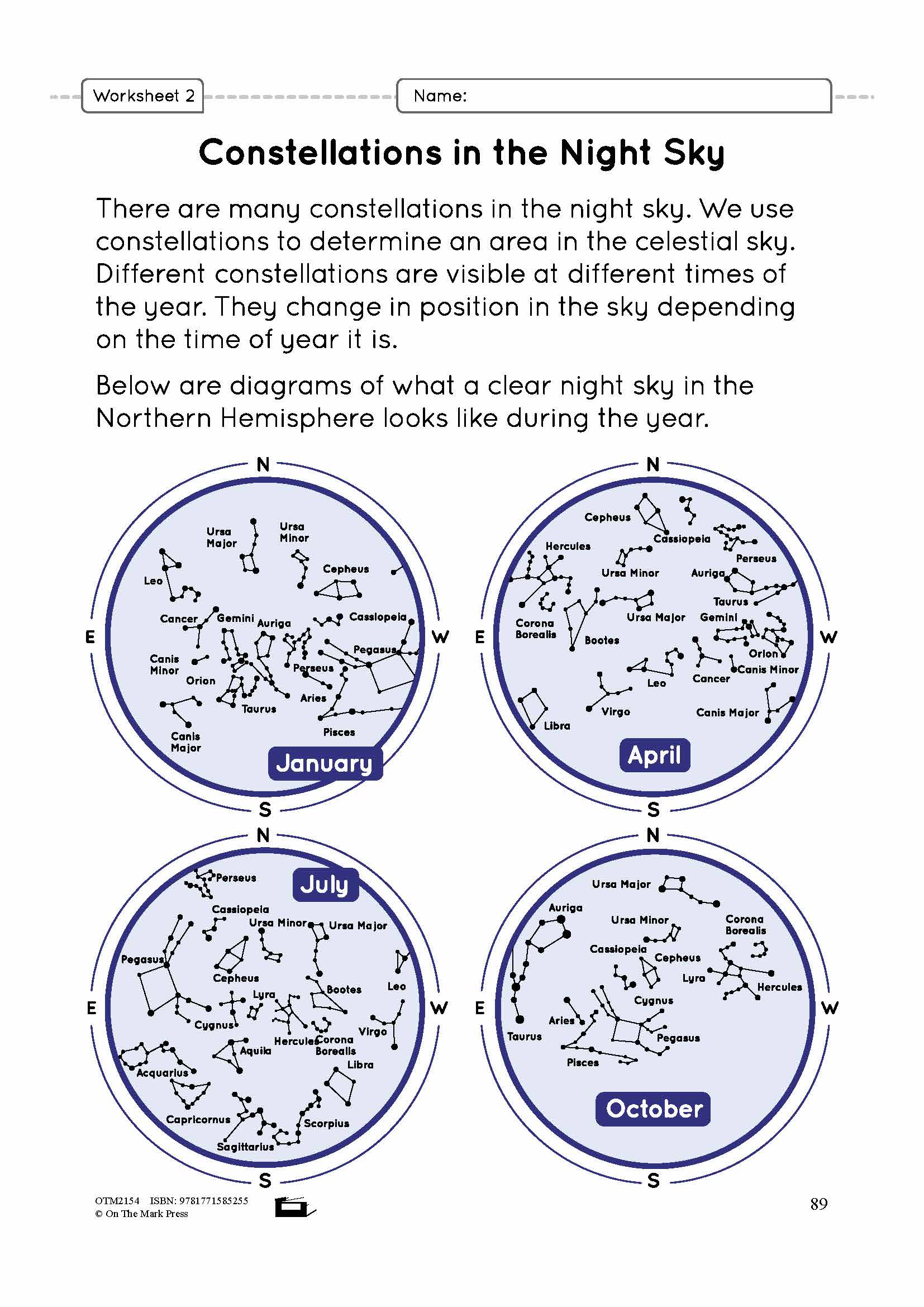 Constellations Lesson Plan Grade 3