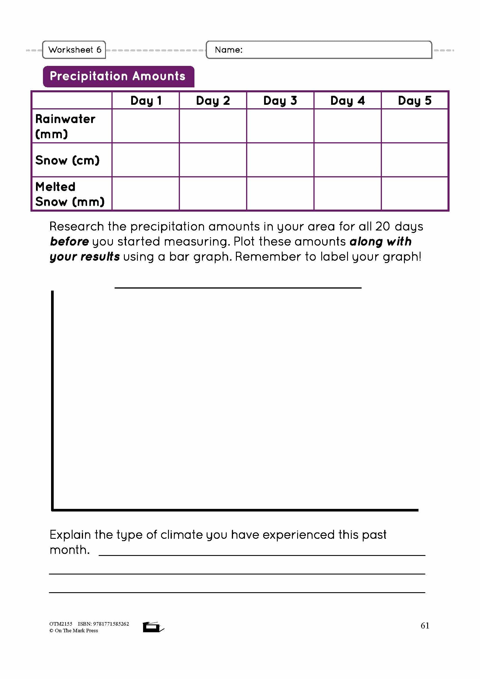 Precipitation Grade 4 Lesson Plan