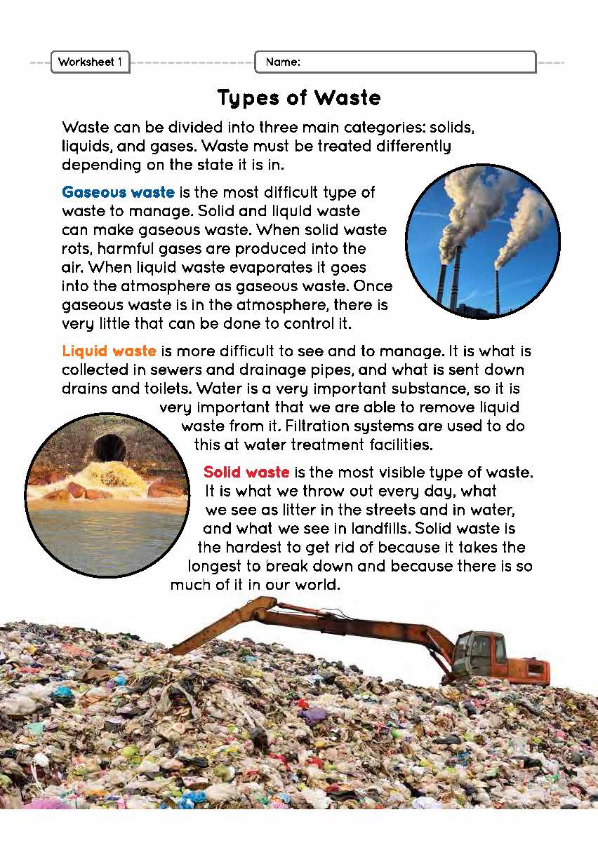 Managing Waste Grade 4 Lesson Plan - biodegradable and hazardous waste