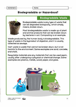 Managing Waste Grade 4 Lesson Plan - biodegradable and hazardous waste