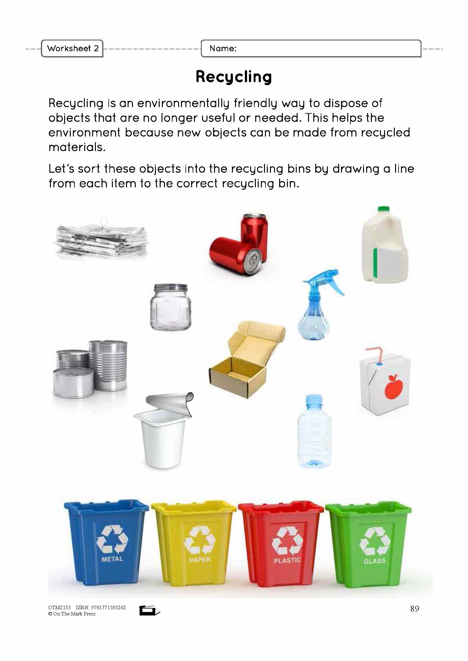 Reduce, Reuse, Recycle!  Grade 4 Lesson Plan