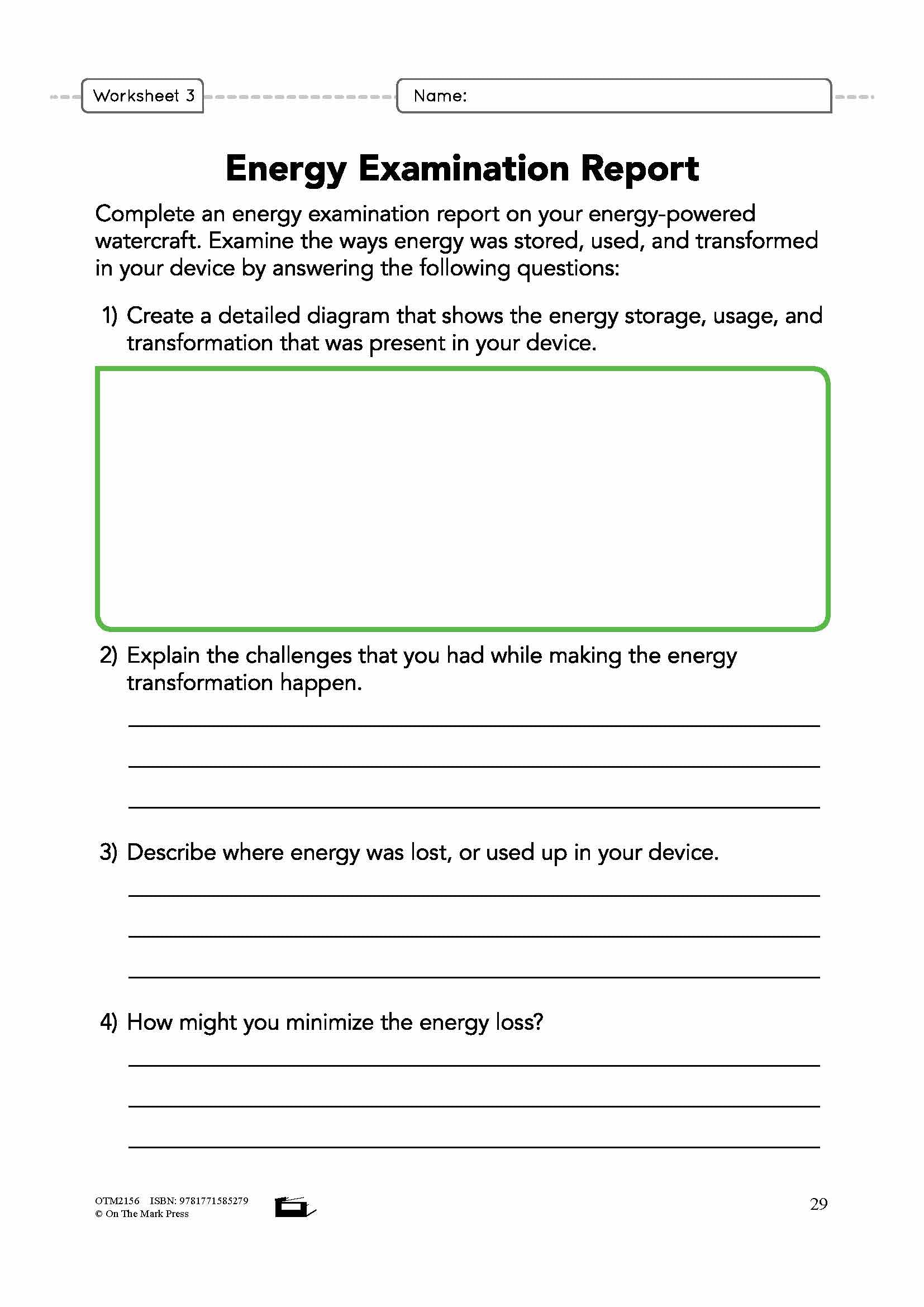 Energy Invention Fair Grade 5 Lesson Plan