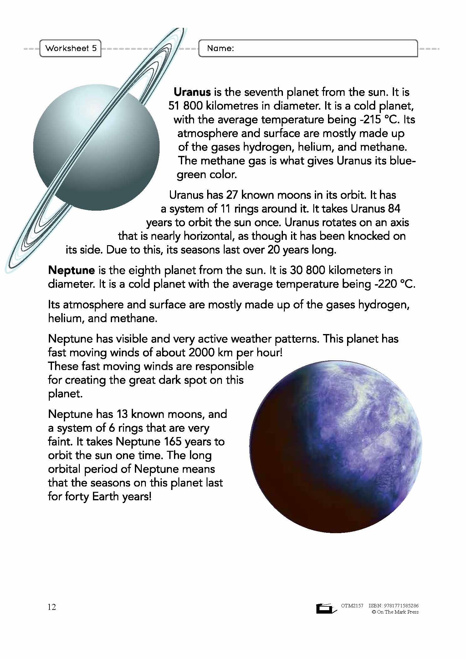Our Solar System Grade 6 Lesson Plan