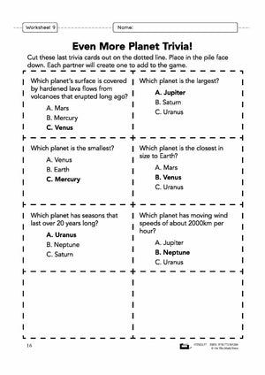 Our Solar System Grade 6 Lesson Plan