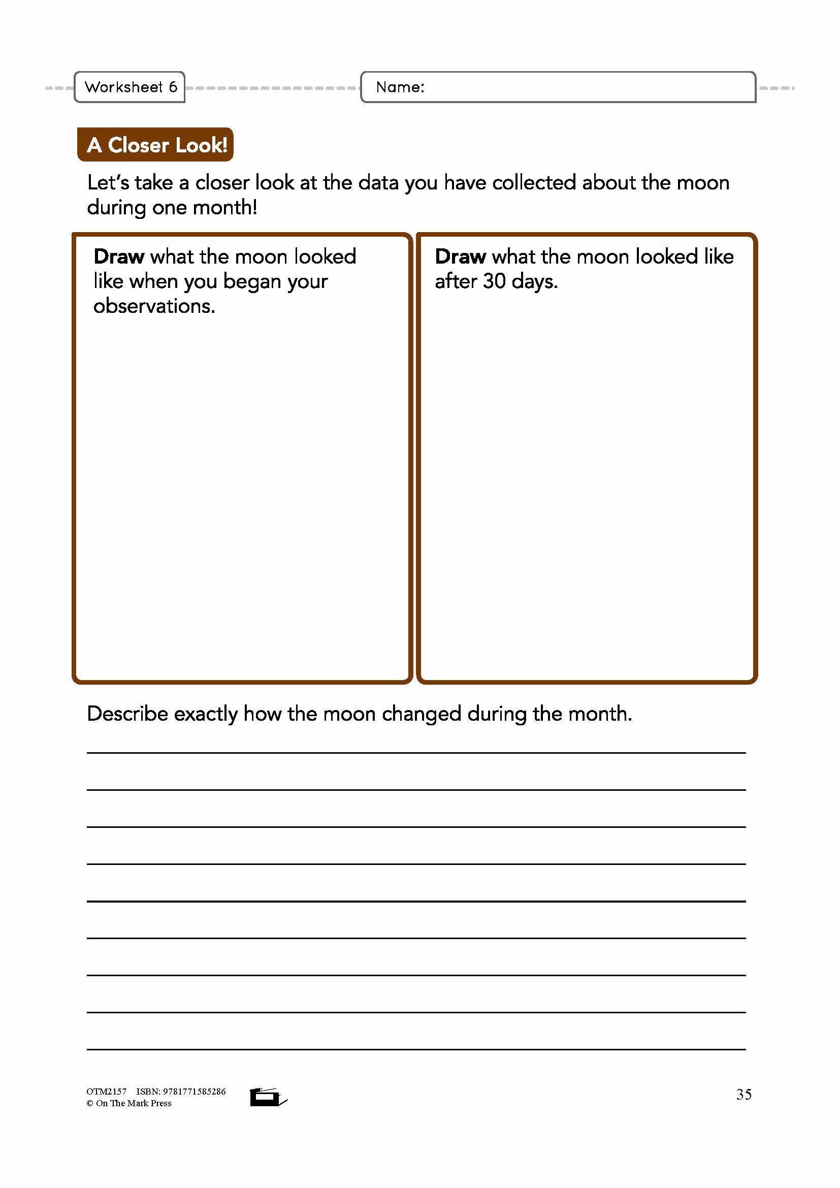 The Moon Grade 6 Lesson Plan