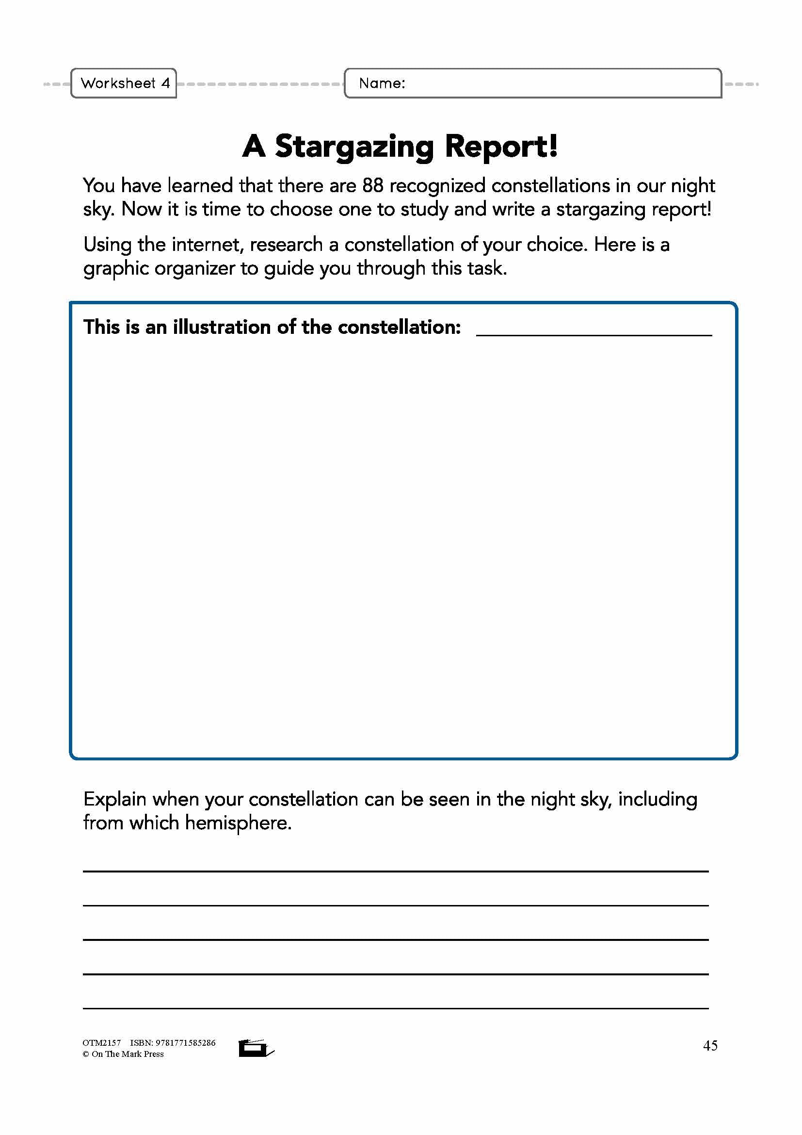 Constellations Grade 6 Lesson Plan