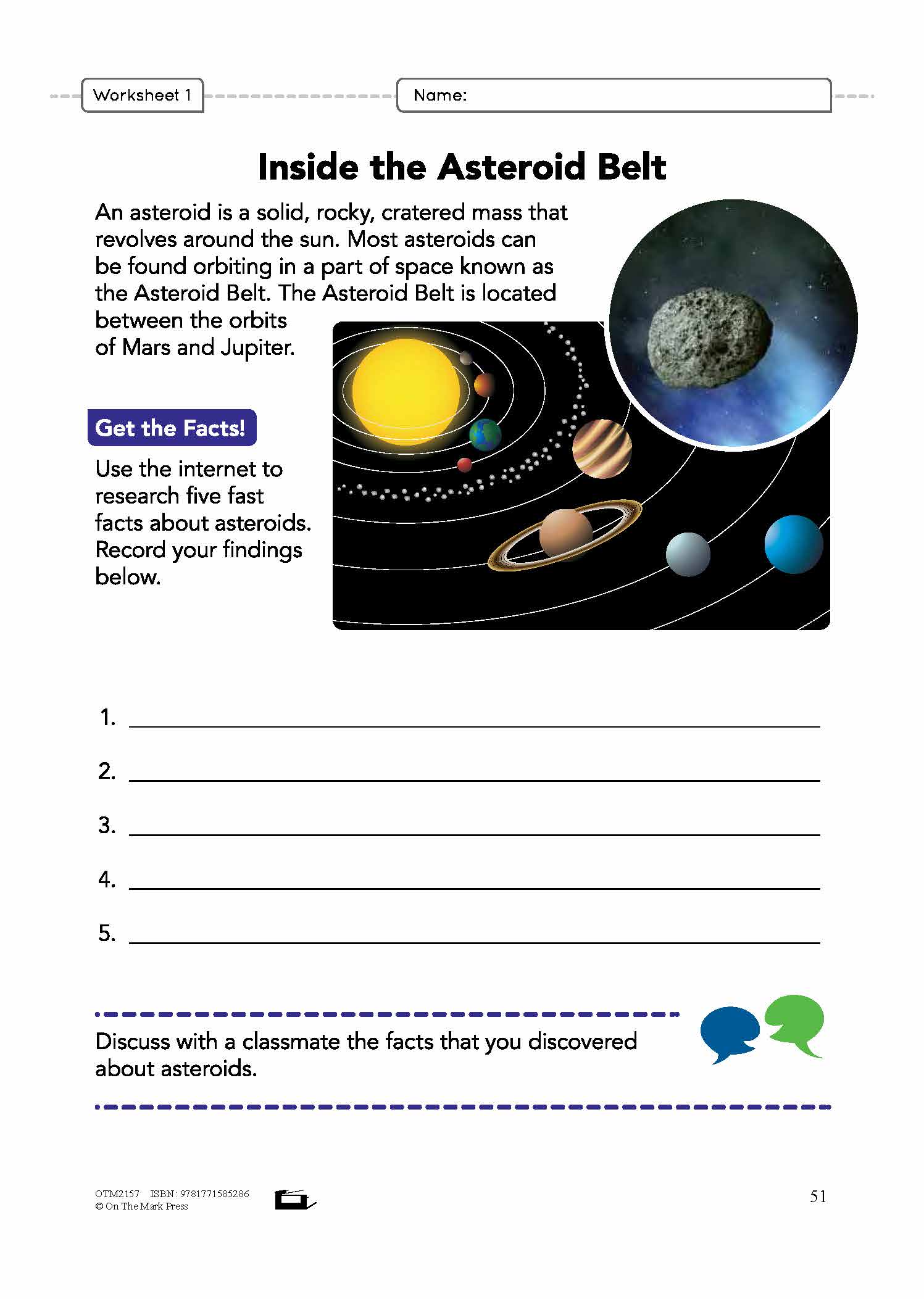 Asteroids, Comets, and Meteoroids Grade 6 Lesson Plan