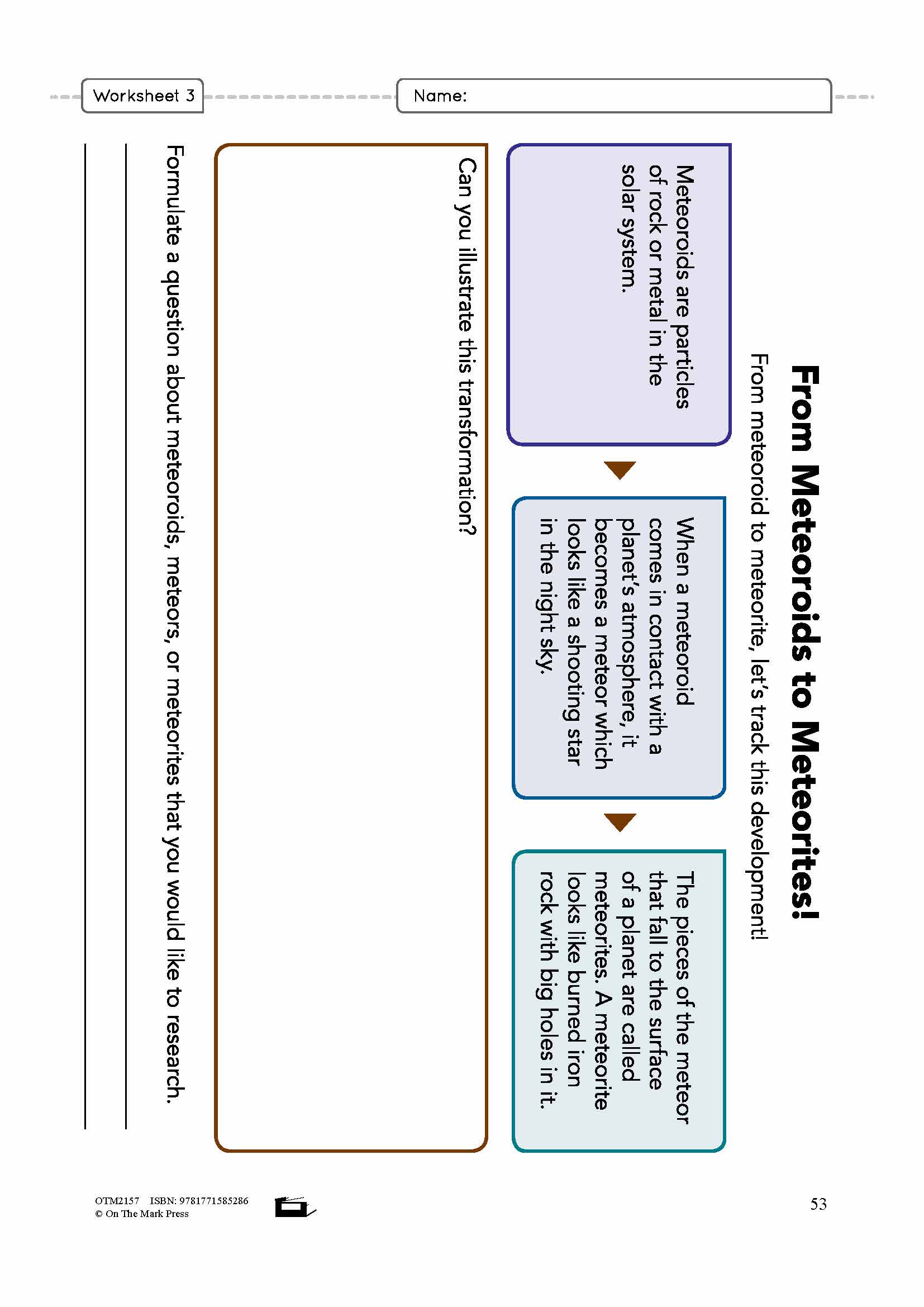 Asteroids, Comets, and Meteoroids Grade 6 Lesson Plan