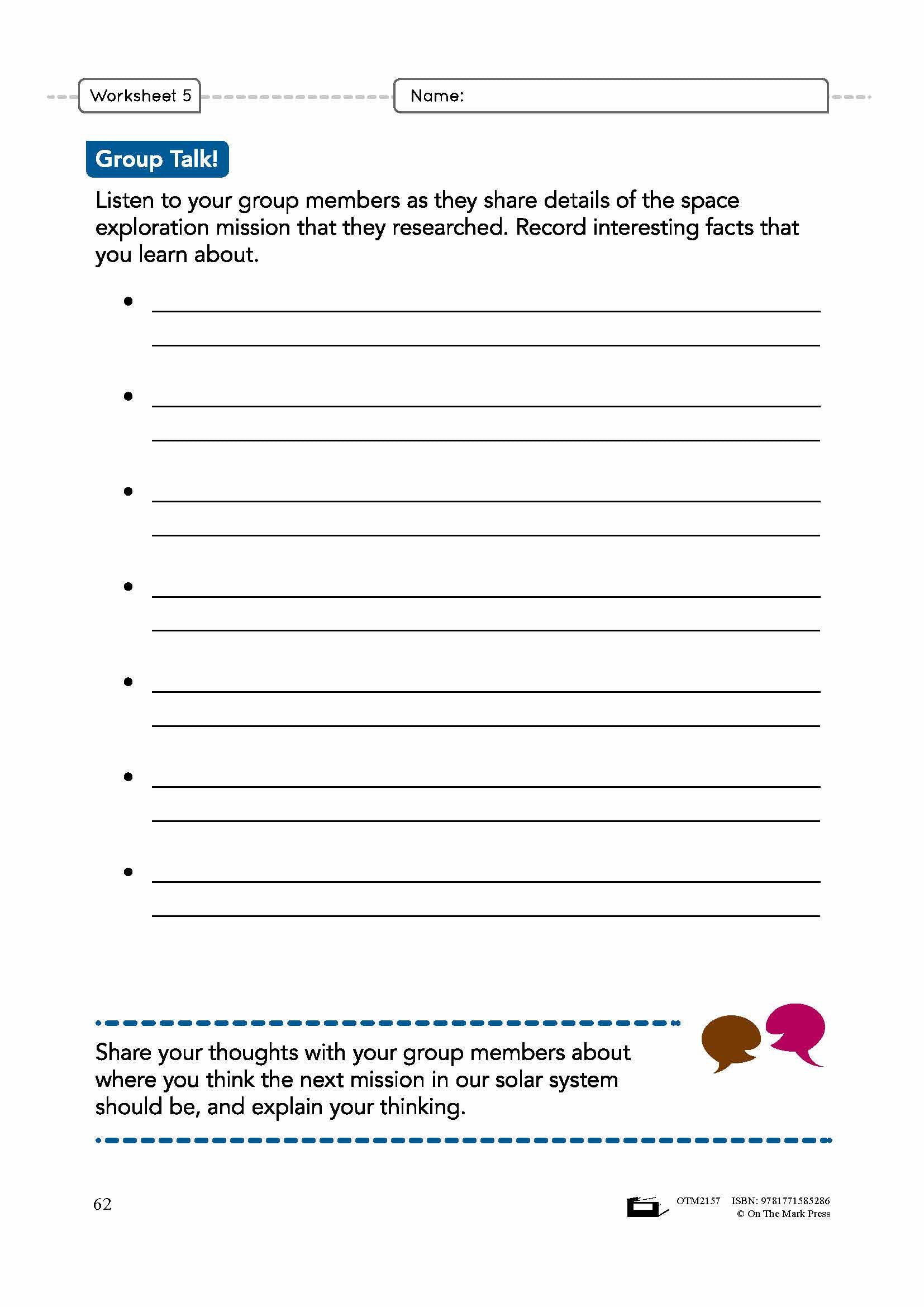 Space Exploration Grade 6 Lesson Plan