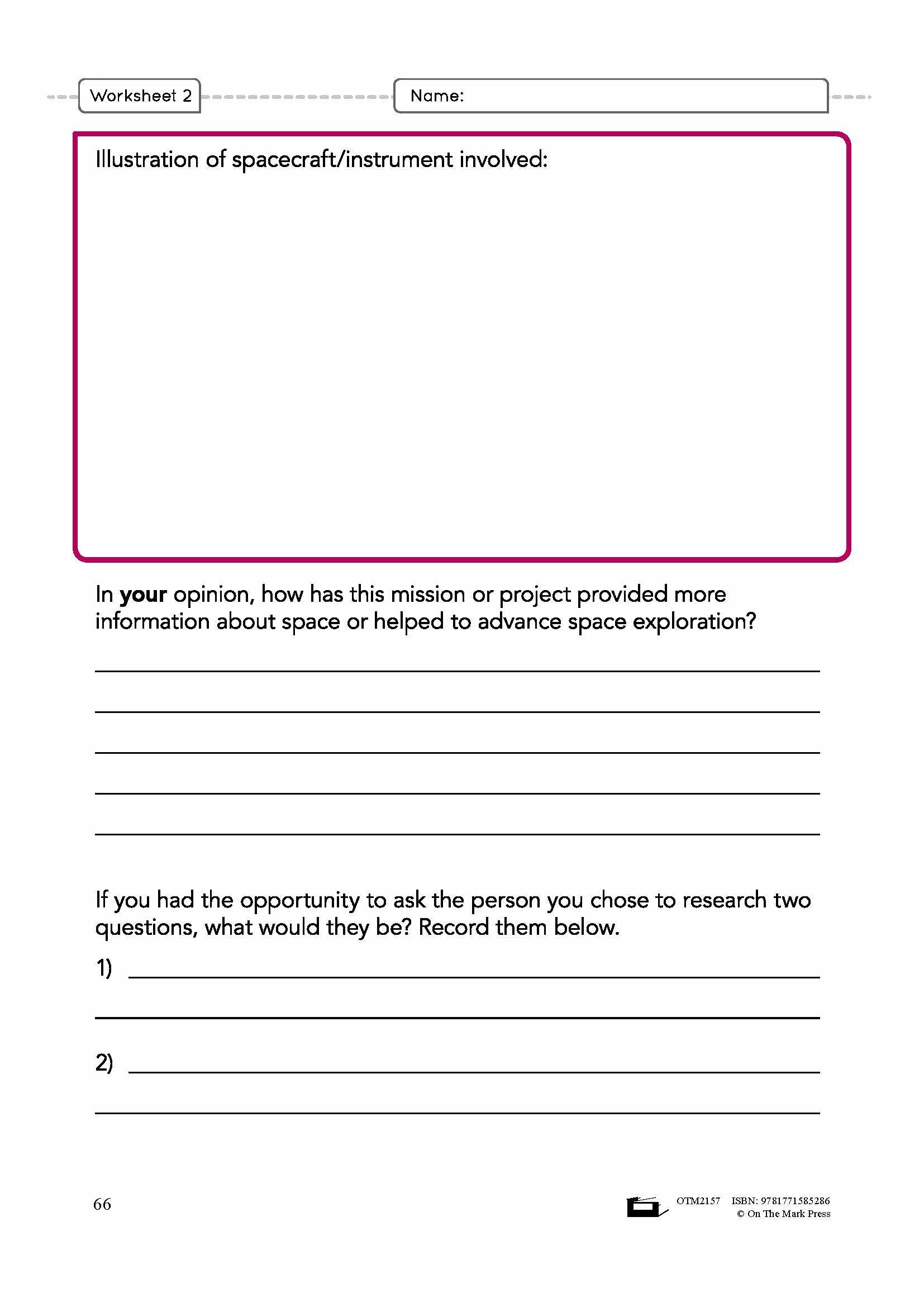 Space Explorers Grade 6 Lesson Plan