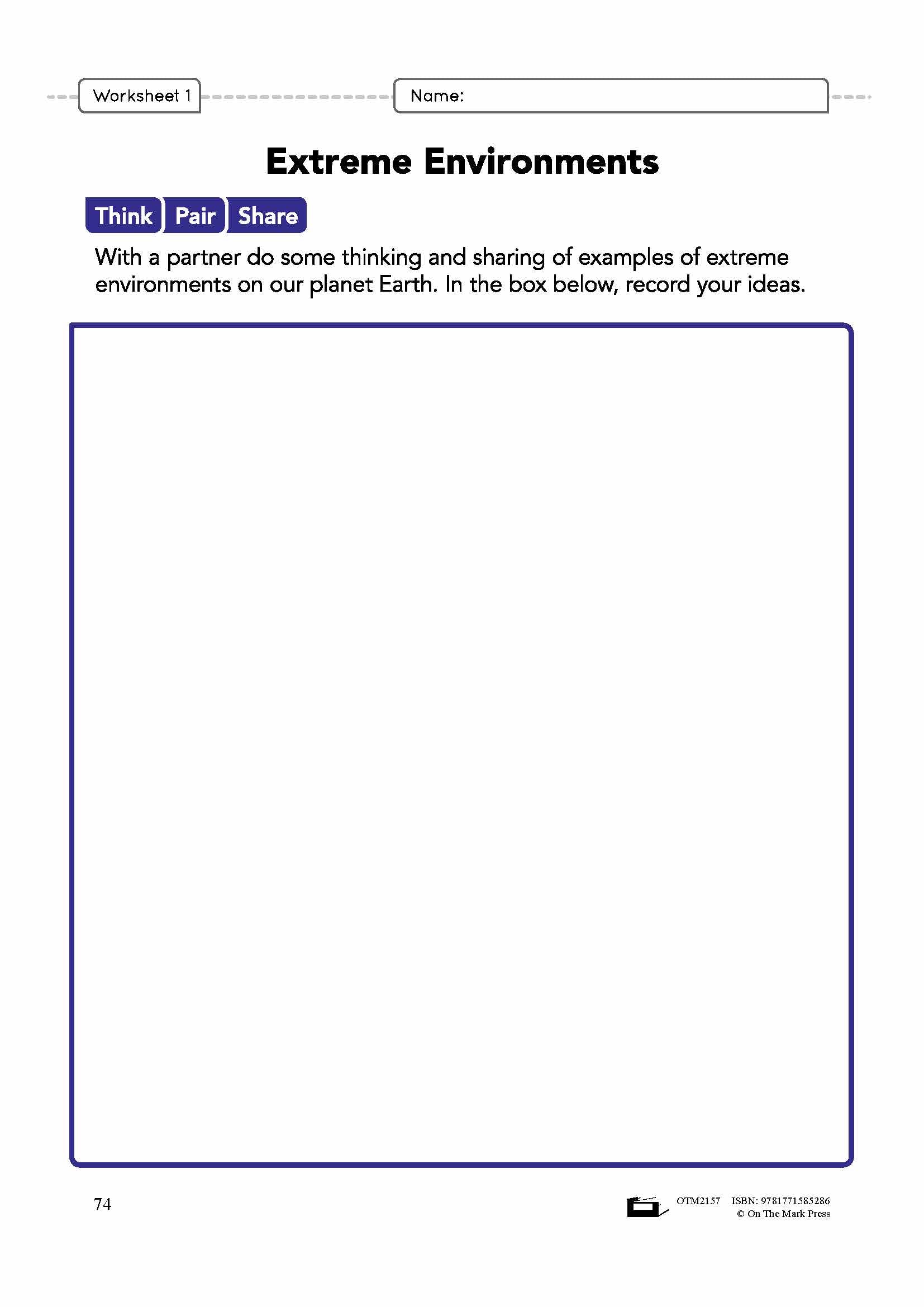 Going to Extreme Environments! Grade 6 Lesson Plan