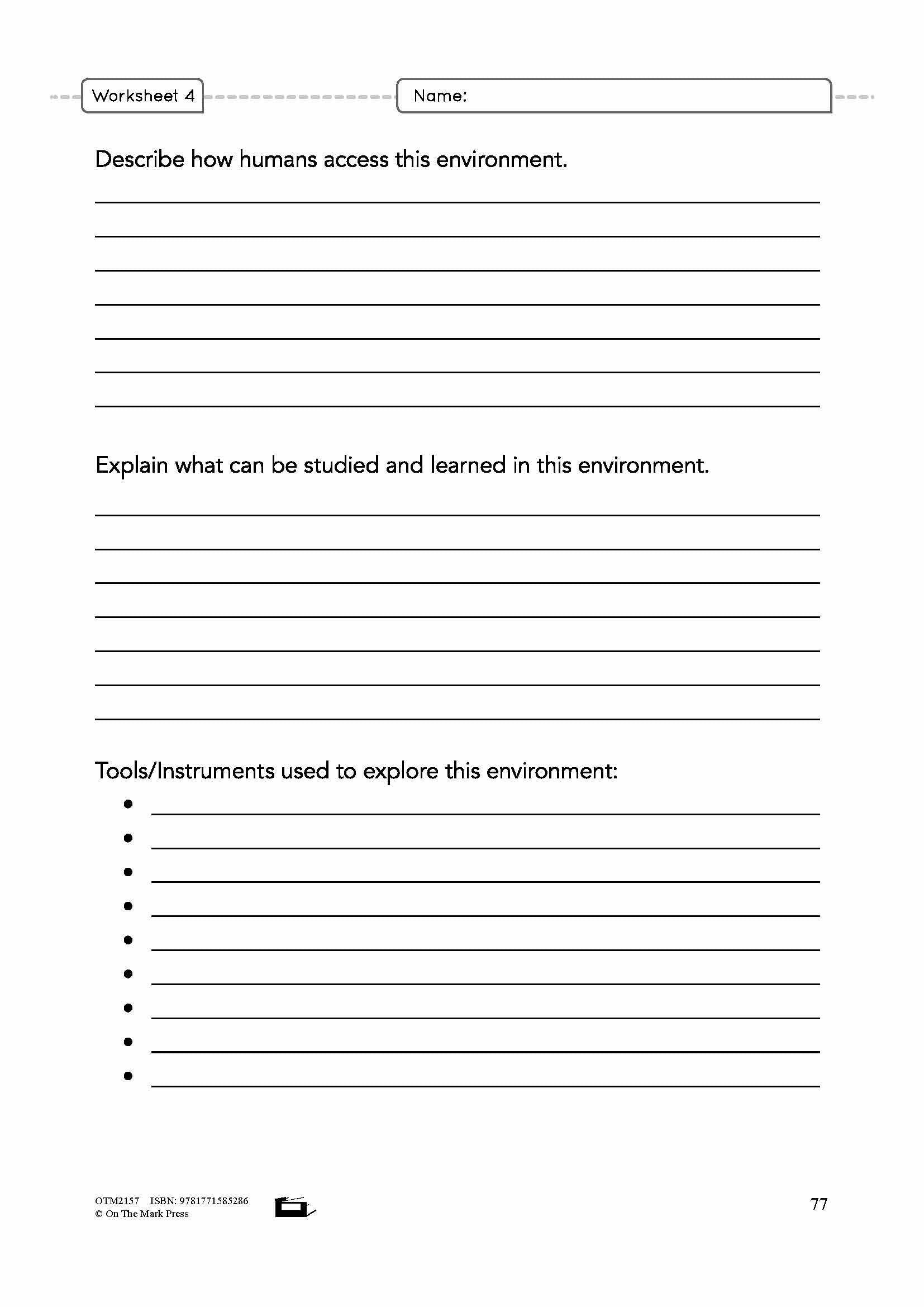 Going to Extreme Environments! Grade 6 Lesson Plan