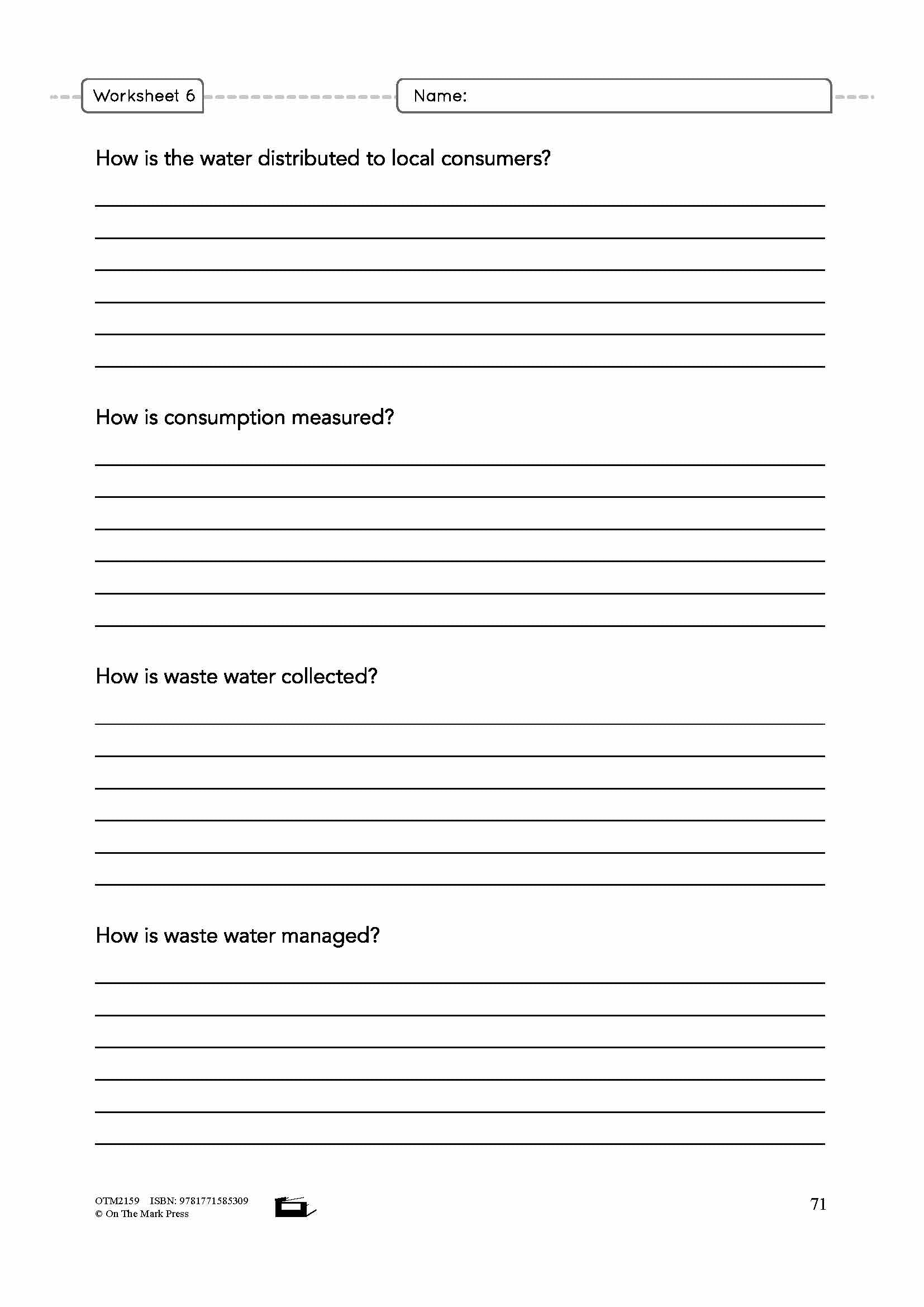 Your Water Supply Grade 8 Lesson Plan