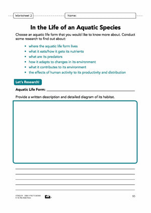 The Aquatic Environment Grade 8 Lesson Plan