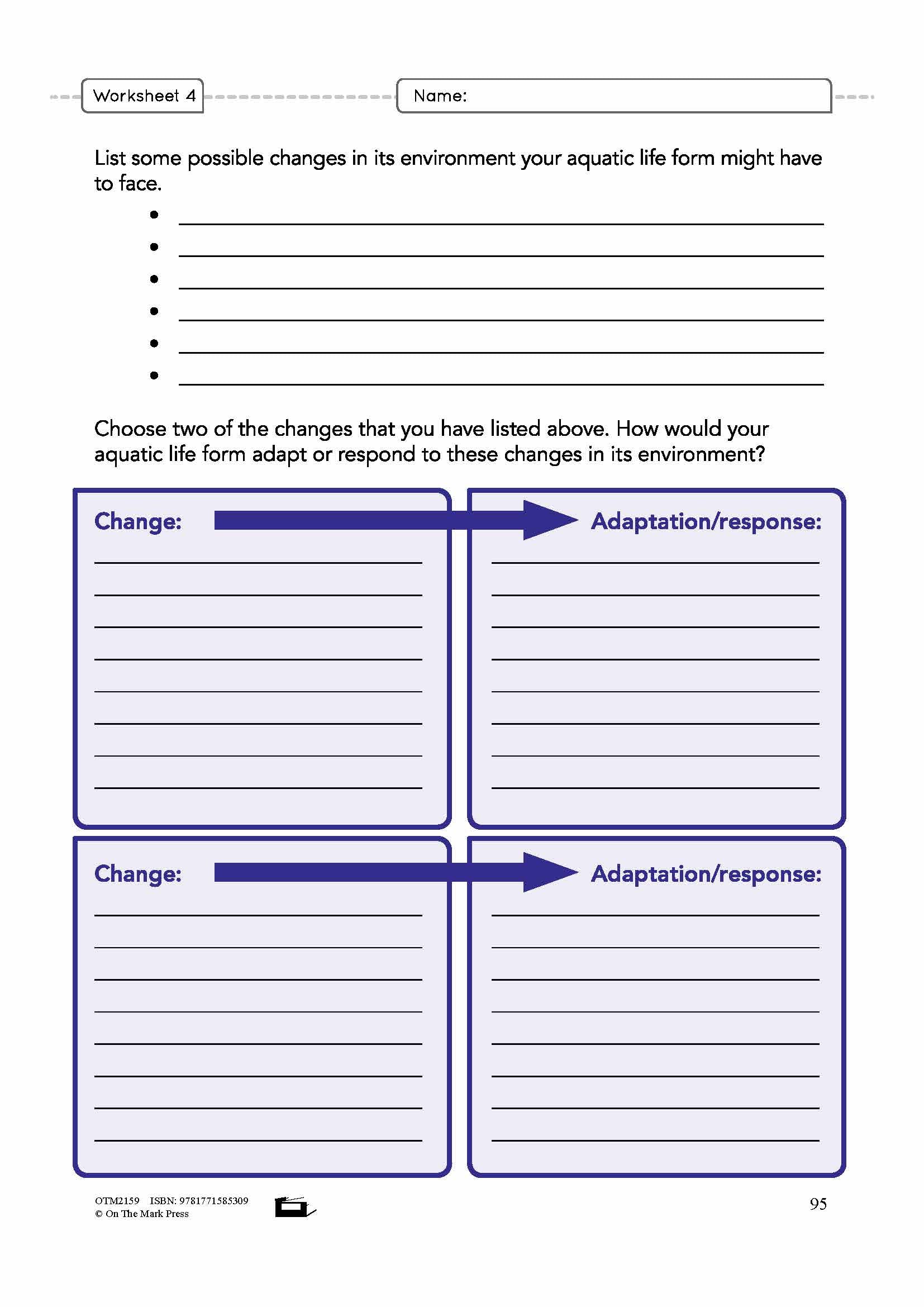 The Aquatic Environment Grade 8 Lesson Plan