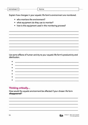 The Aquatic Environment Grade 8 Lesson Plan