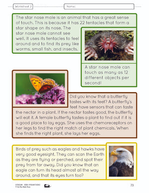 Animal Senses Lesson Plan and Student Worksheets Grade 1