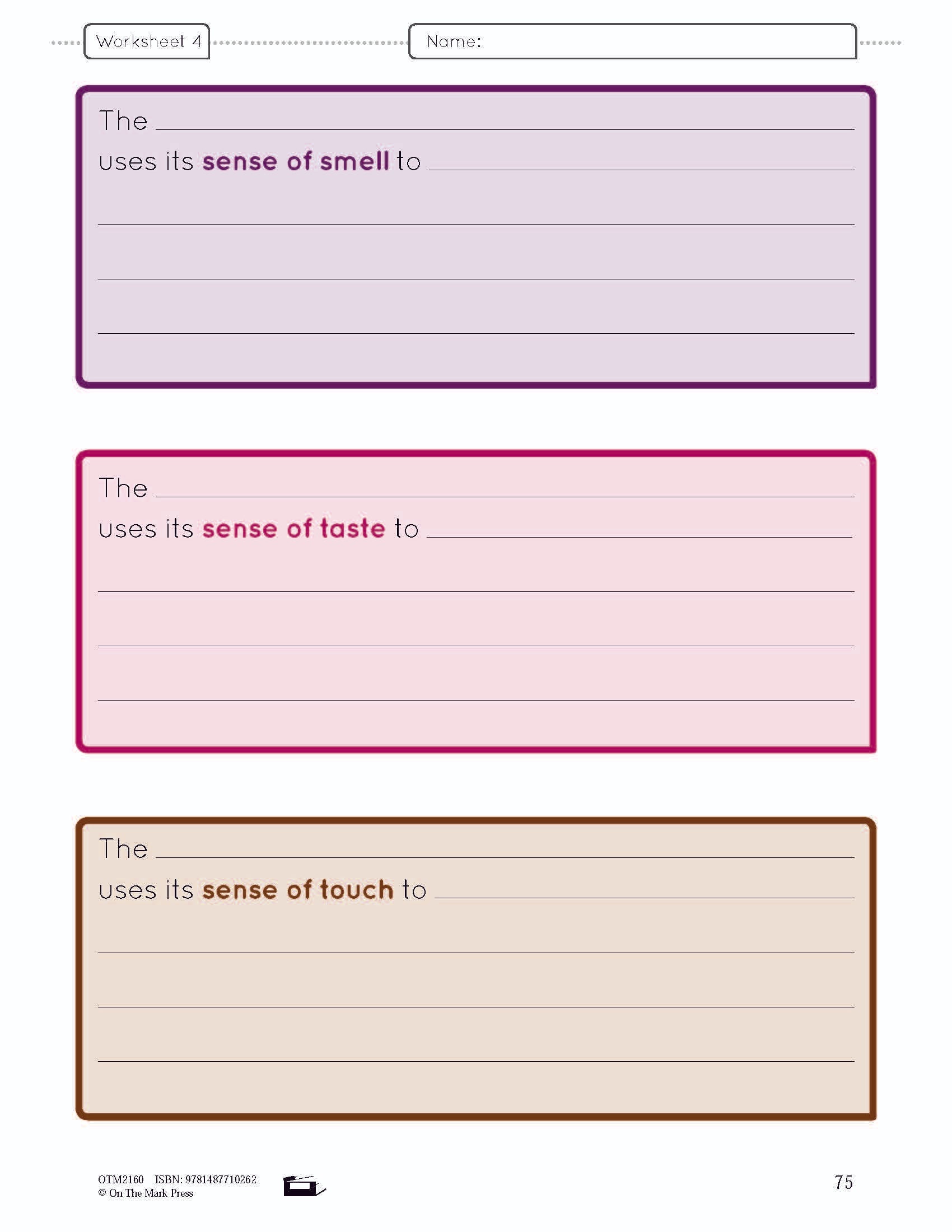 Animal Senses Lesson Plan and Student Worksheets Grade 1