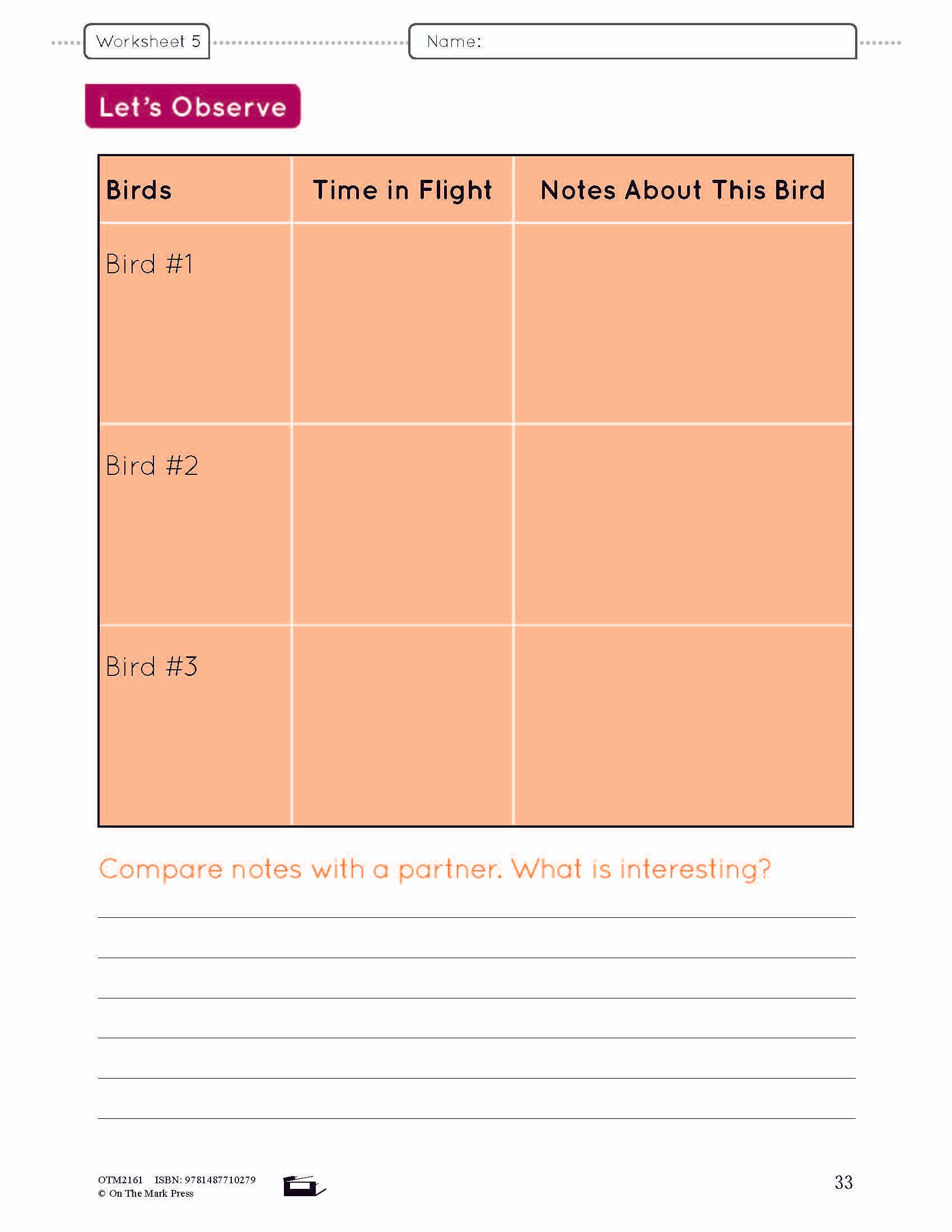 Birds Lesson and Worksheets Gr 2 - Physical Characteristics; Flight; Behavior