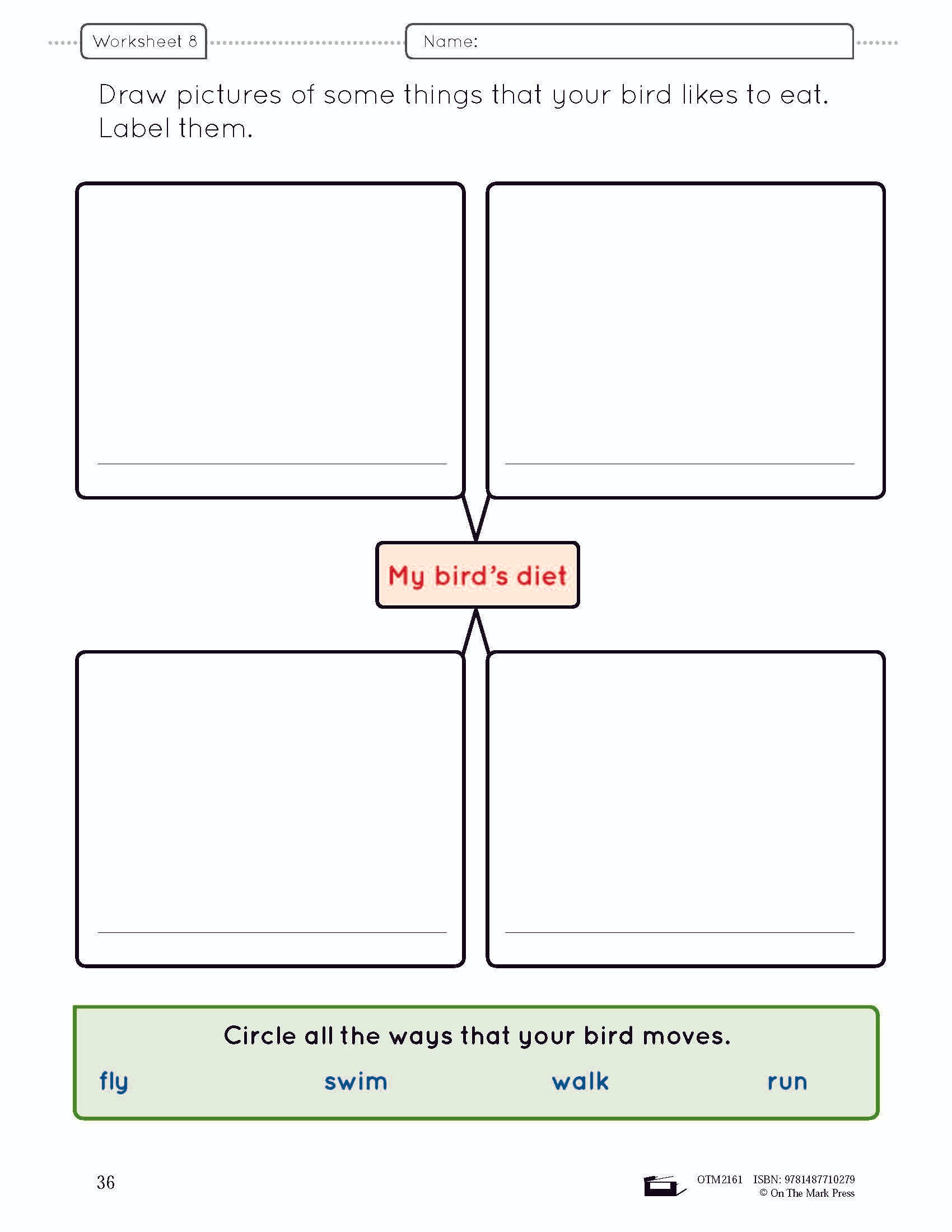 Birds Lesson and Worksheets Gr 2 - Physical Characteristics; Flight; Behavior