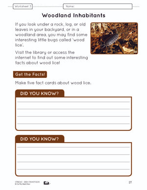 A Habitat Creation - creating a woodland terrarium lesson and worksheets Grade 4